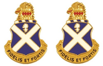 113th Infantry Distinctive Unit Insignia - Pair - FIDELIS ET FORTIS