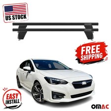Fix Point Roof Racks Cross Bars For Subaru Impreza 2017-2023 Black 2pcs