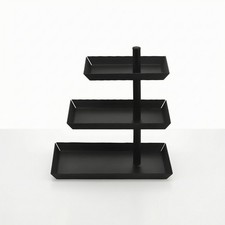 3-Tier Tray Stand Matte Tiered Tray Stand Space-Saving for Hosts