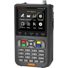 Satellitenfinder DVB-S2X HD LCD Satellitenmessgerät Signalempfänger Decoder