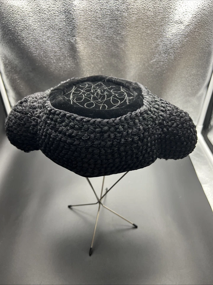 Sombrero Matador Vintage, Hecho a Mano, Acentos Terciopelo Negro Sombrero de Torero Foto 3 de 4