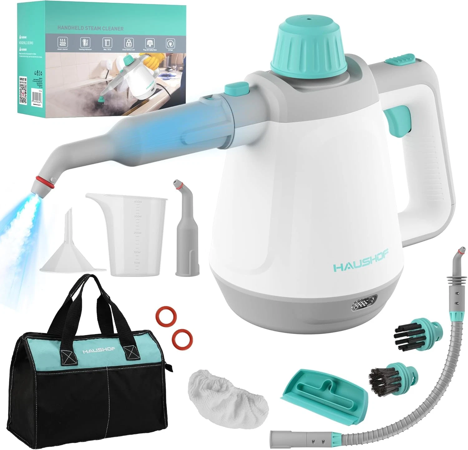 1200W Handheld Steam Cleaner 221°F 11pc Kit Portable Home Car Steamer