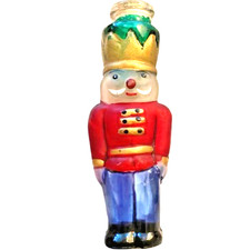 Vintage 2000 Merck Old World Christmas Toy Soldier Nutcracker Glass Light Cover