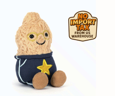  FREE SHIP Jellycat Amuseables Peanut Star Student Outfit NEW