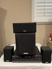 Kenwood CD-203 5 CD Player With 4 Speakers - Tested And Working