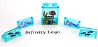 5 LEGO Trans-Light Blue Panels & Tile w/ Related to Fish Tank Sticker & Printed