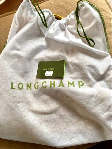 Longchamp Gold Leather Handbag Tote Bag 30x25x12 cm Shoulder Authentic - Picture 5 of 7