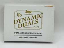 2023 Topps Dynamic Duals Barry Larkin Johnny Bench AUTO SP 3/5 Reds HOF's