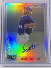 IRVING CARTER bluejays 2021 Leaf Metal Draft '90 Leaf #LA-IC1 Silver AUTO (H3)