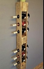 Portabottiglie Da Parete in Legno, per 6 Bottiglie Di Vino, Da Parete, per casa