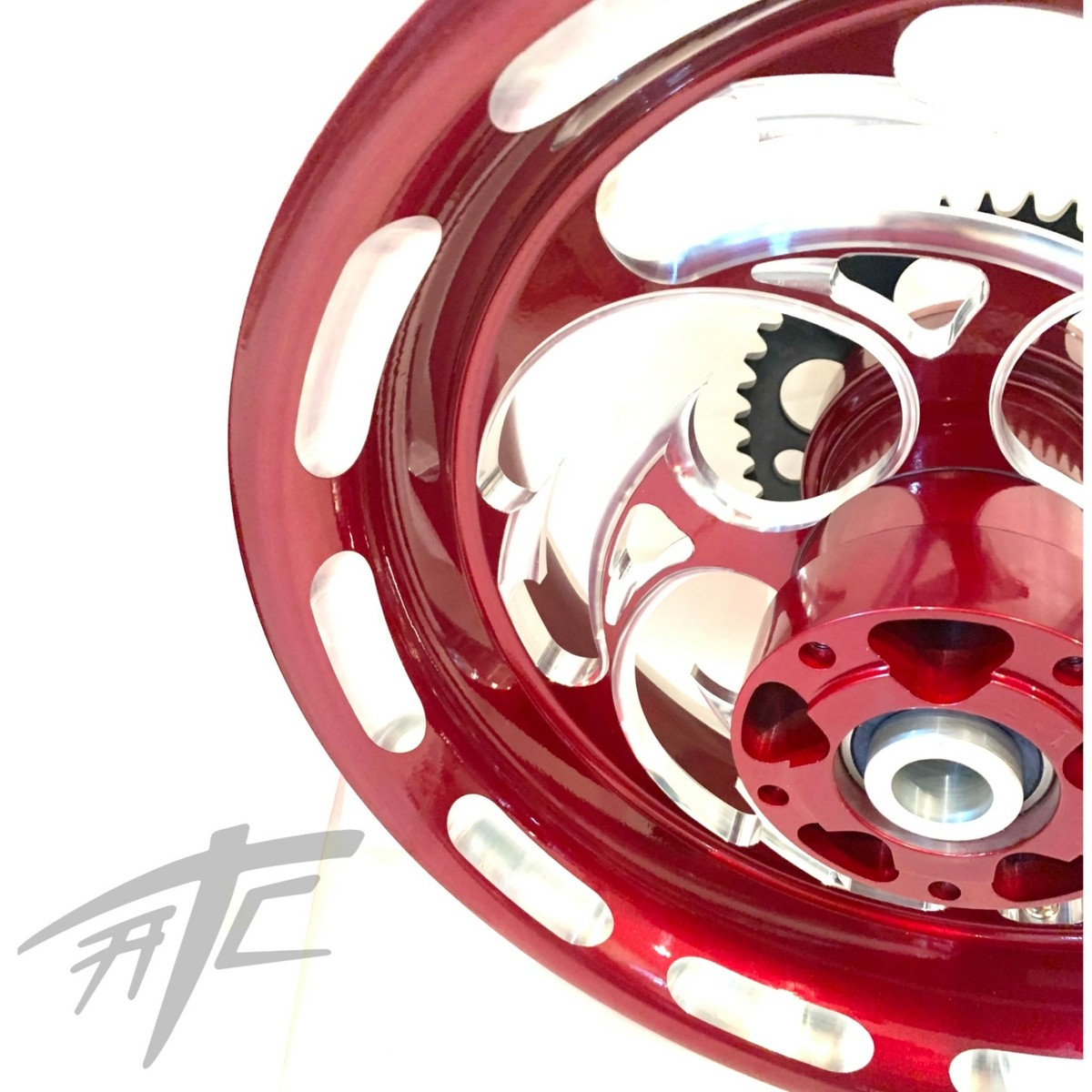 チェリーページ！ NINJA STOCK SIZE ILLUSION CHERRY SHREDDER WHEELS 06-11 KAWASAKI