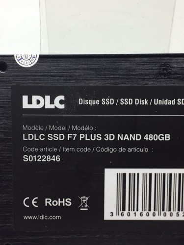 Disque Dur SSD LDLC 480Go Modèle LDLCSSDF7PLUS3DNAND480GB d'occasion !! - Afbeelding 4 van 6
