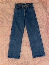 Levi's Women Premium Ribcage Straight Blue Jeans Button Fly Size 29