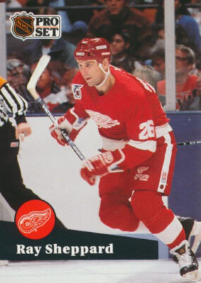 1991-92 Pro Set French #380 RAY SHEPPARD - Detroit Red Wings
