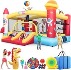 ?Giant Inflatable House Obstacle Course with Big Jumping Area & Double Slides?