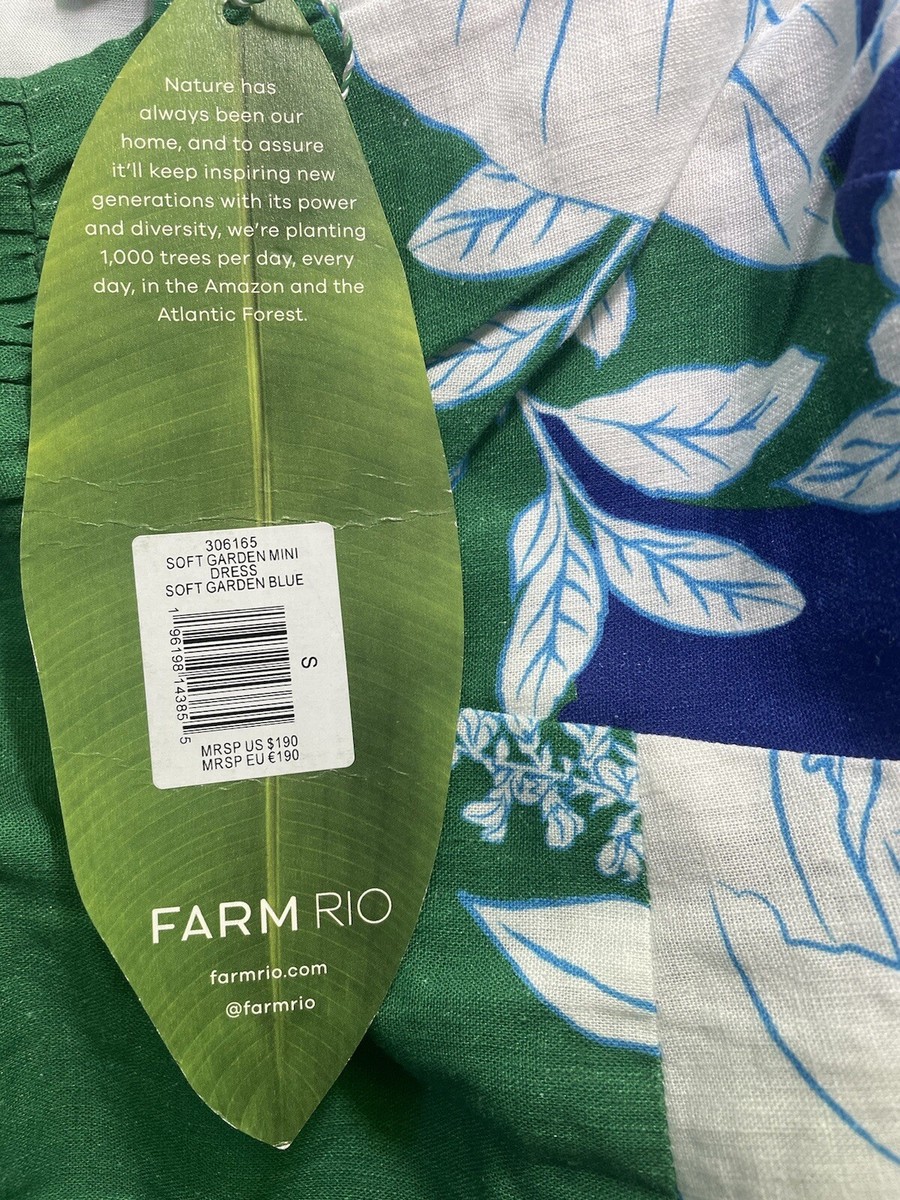farm rio soft garden mini dress Farm Rio Soft Garden Mini Dress XS (0-2) New
