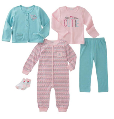 absorba Infant Girls' 5-Piece Set - Size Varies