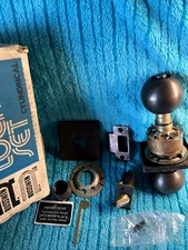 Vintage 60s Russwin Andover Orbit Style Door Lock Set Latch Strike #2