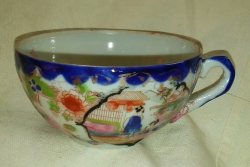 Kutani Imari Arita Cups & Saucers w/ Butterfies Antique 19th c. 25 pcs set - Picture 3 of 9