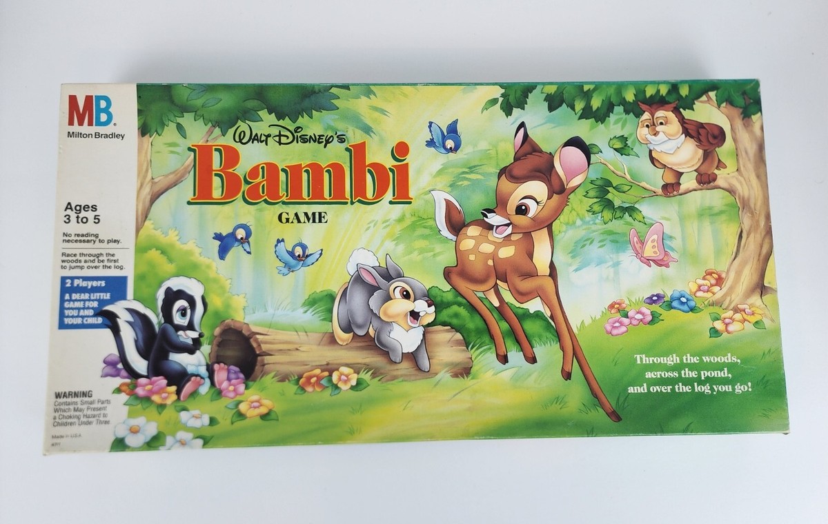 Walt Disney's BAMBI Board Game 1992 Milton Bradley 100% Complete