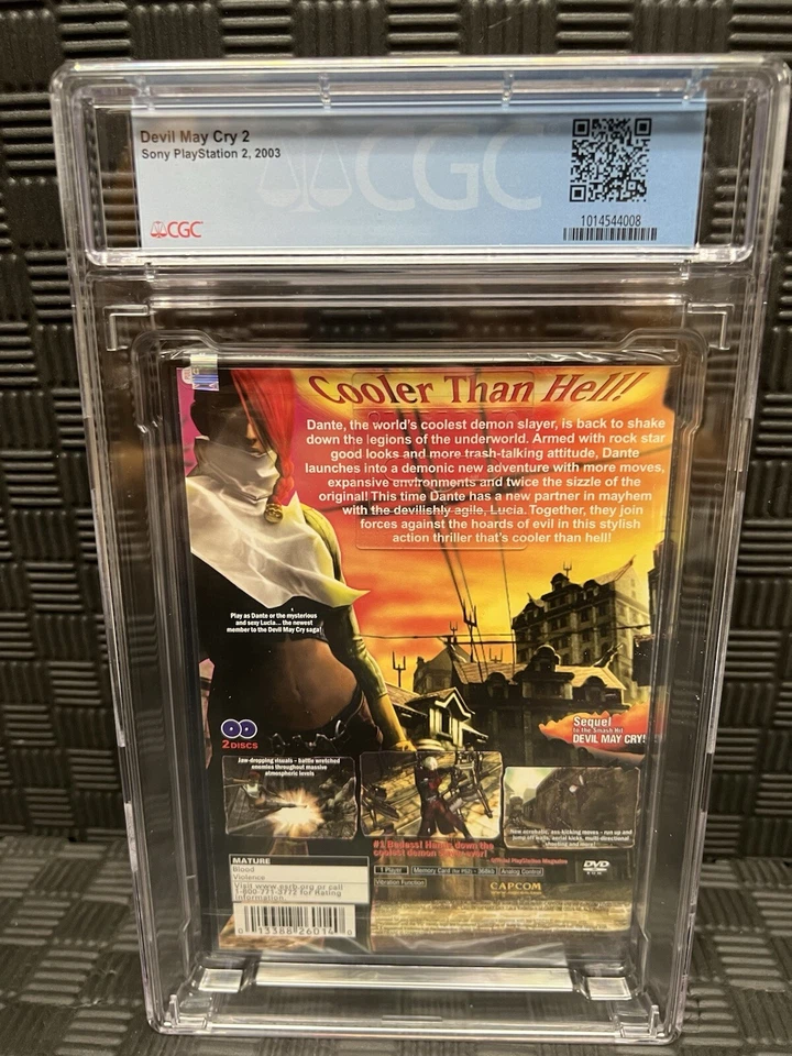 Devil May Cry 2 (Sony PlayStation 2, 2003) Sealed Graded CGC 9.6 - Image 2 of 2