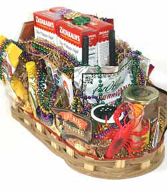 LOUISIANA STEAMBOAT BASKET with 18 NEW ORLEANS CAJUN SPICE MIXES