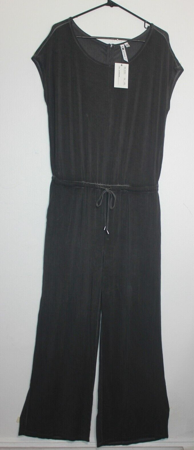 Cable & Gauge Dark Grey/Charcoal Jersey One Piece Stretch Jumpsuit