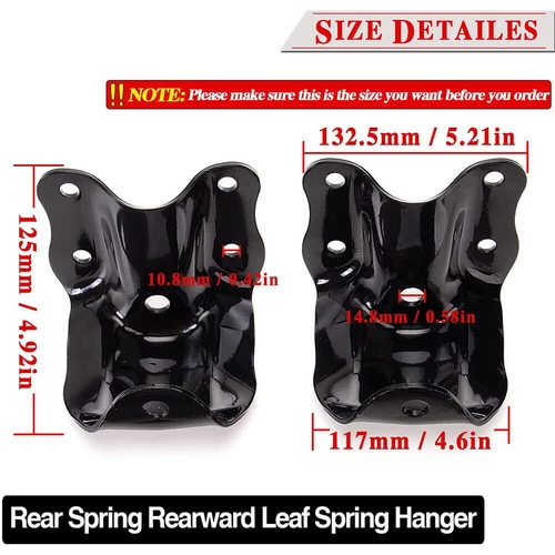 Rear Leaf Spring Hanger Bracket and Shackle Kit For Chevy Silverado GMC Sierra - Picture 4 of 13