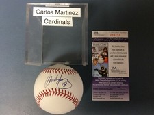 CARLOS MARTINEZ Signed MLB Official Baseball Autographed  JSA CERTIFIED 