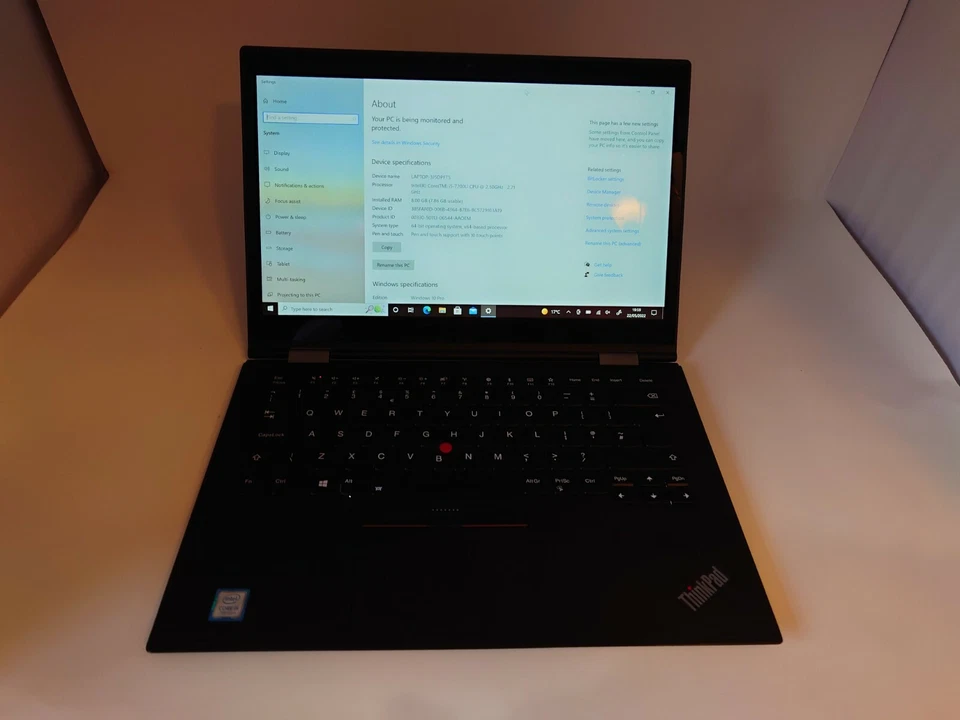Lenovo ThinkPad X1 yoga i5 8GB 256GB Drive Gen 1 4G LTE Model 20JD0025UK - Image 2 of 4