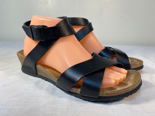 Papillio by Birkenstock Ankle Strap Sandals Women's Black Leather EU 40 (L9 M7) - Picture 3 of 7