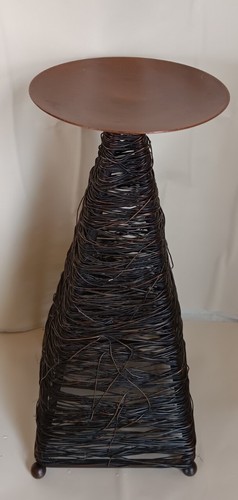 Candle Wire Lantern Pillar Candle Holder Centerpiece Metal - Picture 2 of 4