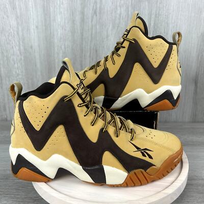 Reebok Kamikaze II 2 Mid Golden Wheat Brown Mens 10 Basketball Sneaker Retro OG