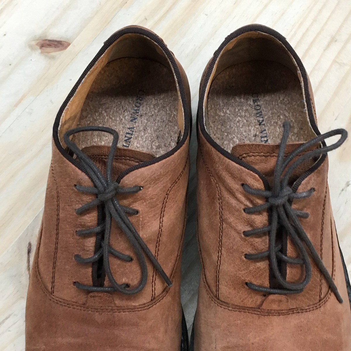 Crown Vintage Dress Shoes Mens 11 M Daventry Oxford Brown 