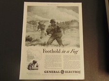 1943 GENERAL ELECTRIC Creates FOG For Invading Soldiers vintage art print ad