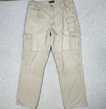 5.11 Tactical Pants Mens 36x33 Khaki Canvas Cargo Double Knee 74251 Gorpcore
