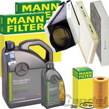 MANN INSPEKTIONSPAKET passend für MERCEDES W/S 205 GLC 200-300D+ORIGINAL 5W30 ÖL