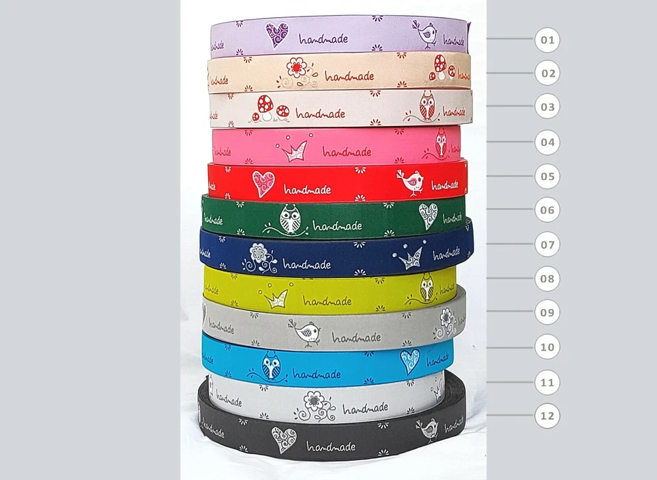 1m handmade Label Webband - Etiketten (2,25 €/m), handmade Snailfactory