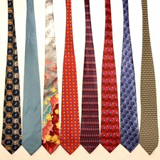 8 Men's Ties Fish Whale Tropical Angel Manta Ray Dolphin Sea Silk Poly Tie Lot