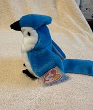 'ROCKET' THE BLUE JAY 1997 TY BEANIE BABY-RARE-RETIRED TAG ERRORS MINT CONDITION
