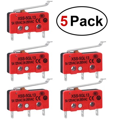 UEEEPK 5 STÜCKE Simulierte Rollenhebel SPDT AC Miniatur Micro Switch