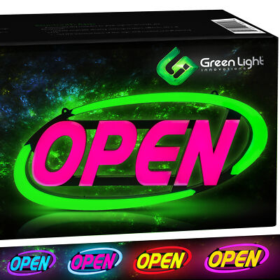 Led Open Sign for Business   Stand Out with 64 Super-Bright Color Combos to Matc