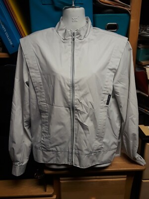 Vintage Members Only Jacket Europe Craft Rainbow Tag Size 11/12 lightgrey  silver