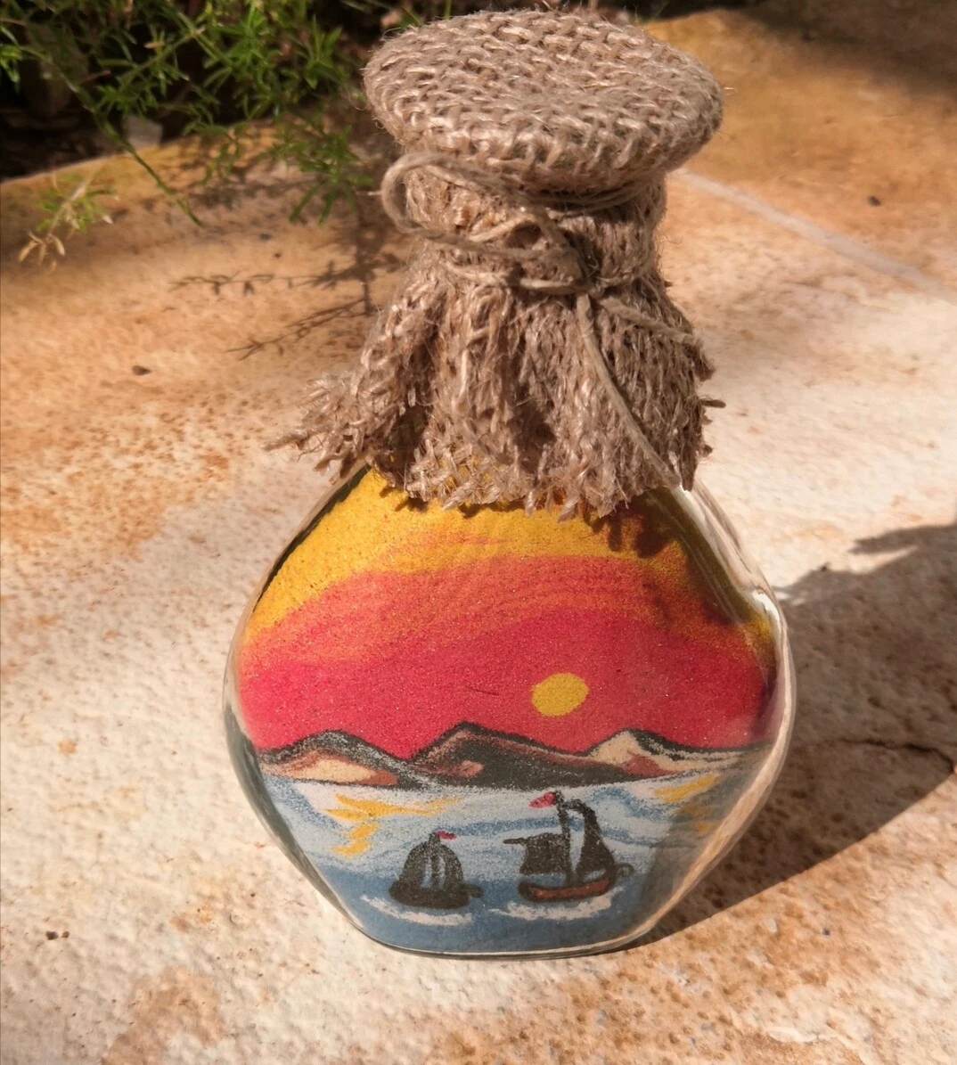 Hand Made Sand Art Colored Bottle Sand Camel names souvener