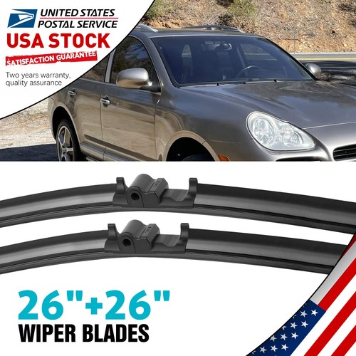 Clean 26''+26'' Side lock Wiper Windshield Rain Blade For 0306 Porsche