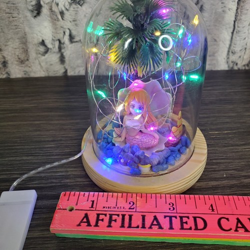 Tabletop Mermaid Beach Nightlight - Plastic Dome, Battery Operated - Picture 5 of 6