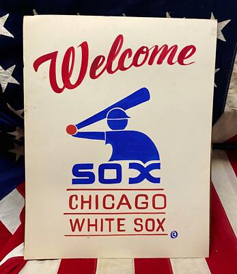 Vintage 70s Chicago White Sox Baseball Original Artwork Ballpark