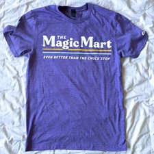 Brand New The Magic Mart Magic Johnson Capital One Small Purple Shirt Promo