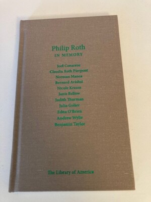 Philip Roth in Memory (2019, HC) 1st Printing Library of America Like ...