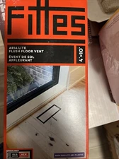 Fittes Flush Floor Vent (Lite) 4 in. x 10 in. Black